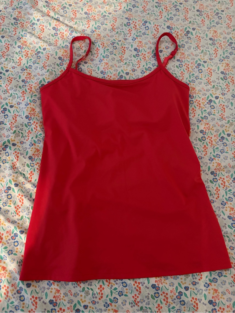 New York & Company Red Spaghetti Strap Tank